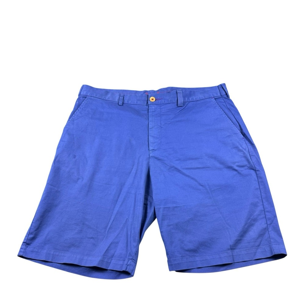Robert Graham Mens Blue Pima Cotton Chino Shorts Classic Fit Size 40